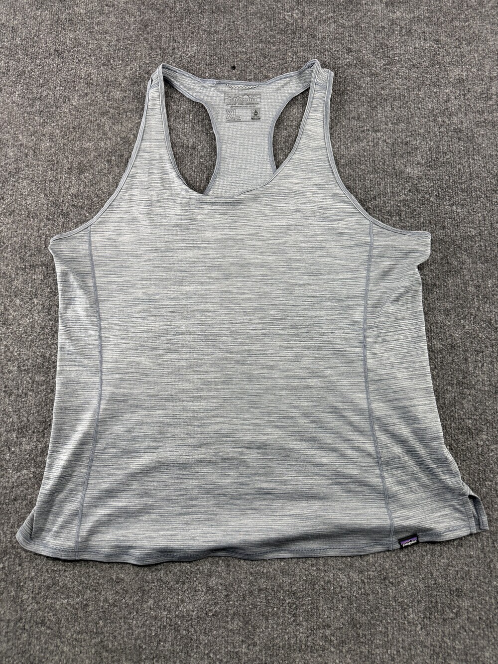 Patagonia Tank Top Womens XL Gray Capilene Cool Lightweight Racerback Athletic